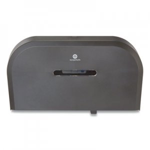 Georgia Pacific Professional Jumbo Jr. Bathroom Tissue Dispenser, Double Roll, 22.1 x 4.8 x 12.1, Black GPC59210