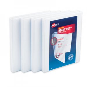 Avery Heavy-Duty Non Stick View Binder with DuraHinge and Slant Rings, 3 Rings, 0.5" Capacity, 11 x 8