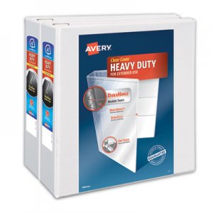 Avery Heavy-Duty Non Stick View Binder with DuraHinge and Slant Rings, 3 Rings, 4" Capacity, 11 x 8.5