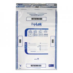 TripLOK Deposit Bag, 19 x 23, 4 mil Thick, Plastic, Clear, 50/Pack CNK585059 585059