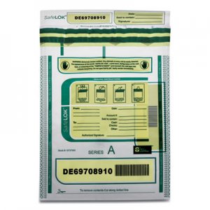 SafeLOK Deposit Bag, 9 x 12, 2 mil Thick, Plastic, Clear, 100/Pack CNK585087 585087