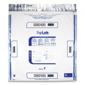 TripLOK Deposit Bag, 20 x 20, 3 mil Thick, Plastic, Clear, 250/Carton CNK585064 585064