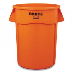 Rubbermaid Commercial Brute Round Containers, 32 gal, Orange RCP2119308 2119308