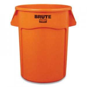 Rubbermaid Commercial Brute Round Containers, 44 gal, Orange RCP2119307 2119307