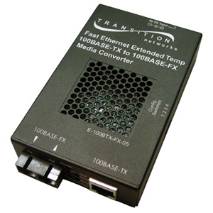 Transition Networks Fast Ethernet Media Converter E-100BTX-FX-05(HT)NA E-100BTX-FX-05(HT)