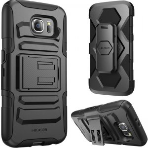 i-Blason Galaxy S6 Prime Dual Layer Holster Case with Kickstand and Belt Clip S6-PRIME-BLACK