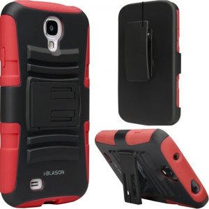 i-Blason Prime Dual Layer Holster Case with Kick Stand for Samsung Galaxy S4 S4A-PRIME-RED