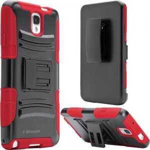 i-Blason Prime Series Dual Layer Holster Case for Samsung Galaxy Note III N9000 NOTE3-PRIME-RED