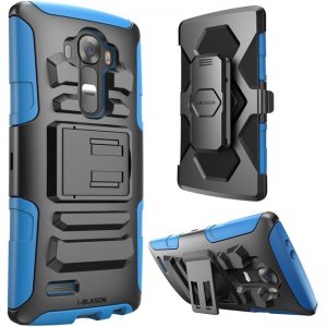 i-Blason LG G4 Prime Dual Layer Holster Case with Kickstand and Belt Clip LGG4-PRIME-BL