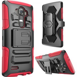 i-Blason LG G4 Prime Dual Layer Holster Case with Kickstand and Belt Clip LGG4-PRIME-RED