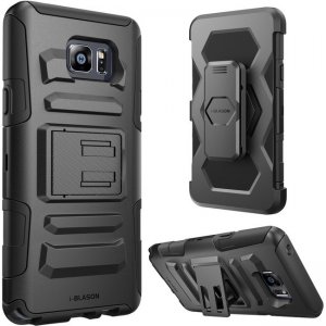 i-Blason Galaxy Note 5 Prime Dual Layer Holster Case with Kickstand and Belt Clip NOTE5-PRIME-BK