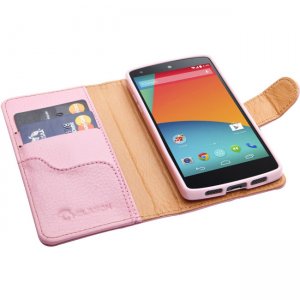 i-Blason LG Leather Slim Book Case Cover for Google Nexus 5 (Pink) NEX5-LTH-PINK