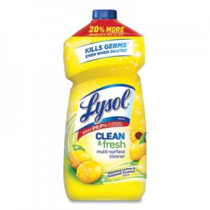 LYSOL Brand Clean and Fresh Multi-Surface Cleaner, Sparkling Lemon and Sunflower Essence, 48 oz Bottle, 9/Carton RAC89962CT 19200