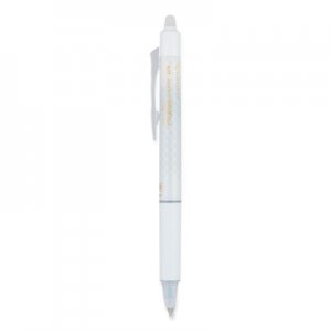 Pilot FriXion Clicker Design Erasable Retractable Gel Pen, Extra Fine 0.5 mm, Black Ink, White Barrel, Dozen PIL15128