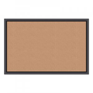 U Brands Cork Bulletin Board, 36 x 24, Natural Surface, Black Frame UBR301U0001 301U0001