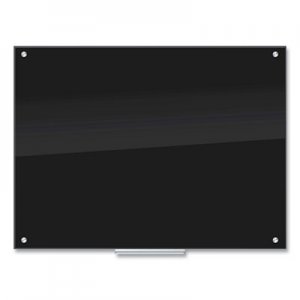 U Brands Glass Dry Erase Board, 48 x 36, Black Surface UBR171U0001 171U0001