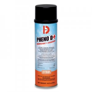Big D PHENO D+ Aerosol Disinfectant/Deodorizer, Citrus Scent, 16.5 oz Aerosol Spray Can, 12/Carton BGD33700 33700