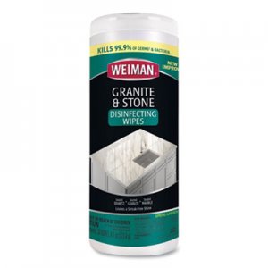 WEIMAN Granite and Stone Disinfectant Wipes, Spring Garden Scent, 7 x 8, 30/Canister, 6 Canisters/Carton WMN54A 54A