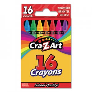 Cra-Z-Art Crayons, 16 Assorted Colors, 16/Set CZA10200WM40 10200WM48