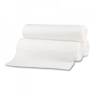 Boardwalk Repro Low-Density Can Liners, 55 gal, 0.63 mil, 38 x 58, White, 10 Bags/Roll, 10 Rolls