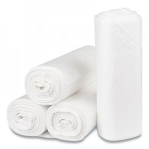 Inteplast Group Low-Density Commercial Can Liners, 45 gal, 0.8 mil, 40" x 46", Natural, 25 Bags/Roll, 4