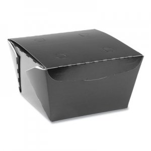 Pactiv EarthChoice OneBox Paper Box, 46 oz, 4.5 x 4.5 x 3.25, Black, 200/Carton PCTNOB08B NOB08B
