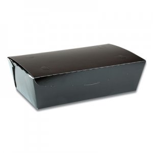 Pactiv EarthChoice OneBox Paper Box, 77 oz, 9 x 4.85 x 2.7, Black, 162/Carton PCTNOB04SB NOB04SB