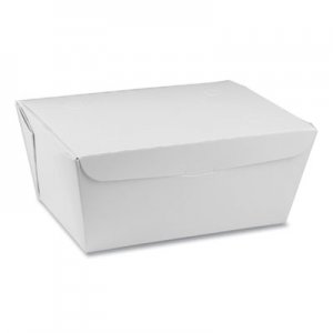 Pactiv EarthChoice OneBox Paper Box, 66 oz, 6.5 x 4.5 x 3.25, White, 160/Carton PCTNOB03W NOB03W