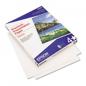 Epson Premium Matte Presentation Paper, 9 mil, 8.5 x 11, Matte Bright White, 100/Pack EPSS042180 S042180