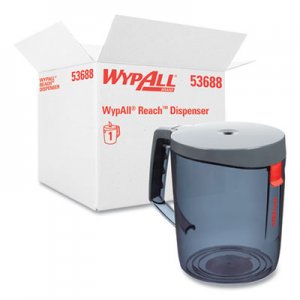 WypAll Reach Towel System Dispenser, 9.5 x 7 x 8.75, Black/Smoke KCC53688 53688