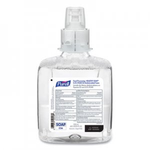 PURELL Food Processing HEALTHY SOAP 0.5% PCMX Antimicrobial E2 Foam Handwash, For CS6 Dispensers, Fragrance-Free, 1,200 mL