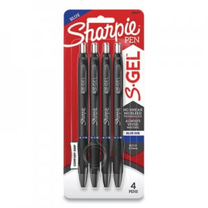 Sharpie S-Gel S-Gel Retractable Gel Pen, Bold 1 mm, Blue Ink, Black Barrel, 4/Pack SAN24424401 2096171