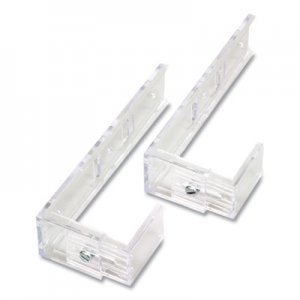 deflecto Partition Brackets, For Wall Files and File Pockets, 1.5" to 2.5" Thick Walls, Clear DEF412484 OPBKT01