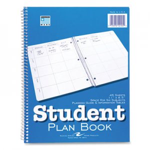 Roaring Spring Student Plan Book, 11 x 8.5, Blue/White ROA417175 12145