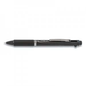 Pentel EnerGel 3 Retractable Multi-Color Gel Pen, Fine 0.5 mm, Black/Blue/Red Ink, Gray Barrel PEN2722578 BLC35N