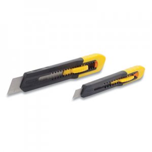 Stanley Two-Pack Quick Point Snap Off Blade Utility Knife, 9 mm and 18 mm, Yellow/Black BOS2722094 BOS-10