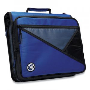 Case it Universal Zipper Binder, 3 Rings, 2" Capacity, 11 x 8.5, Blue/Gray Accents CAE271292 LT-007BLU