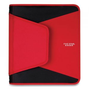 Five Star Tech Zipper Binder, 3 Rings, 1.5" Capacity, 11 x 8.5, Red/Black Accents ACC204079 72206