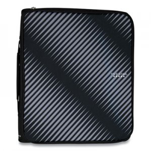 Five Star Zipper Binder, 3 Rings, 2" Capacity, 11 x 8.5, Black/Gray Zebra Print Design ACC203535 72536