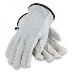 PIP Top-Grain Leather Drivers Gloves with Shoulder-Split Cowhide Leather Back, X-Large, Gray PID179954 68-161SB/XL