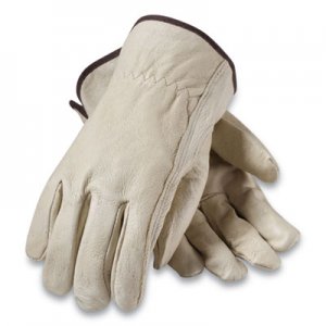 PIP Top-Grain Pigskin Leather Drivers Gloves, Economy Grade, Medium, Gray PID179953 70-361/M