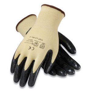G-Tek KEV Seamless Knit Kevlar Gloves, Large, Yellow/Black, 12 Pairs PID179392 09-K1450/L