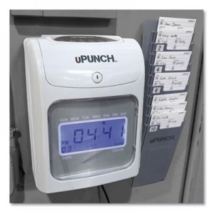 uPunch UB2000 Electronic Calculating Time Clock Bundle, Gray PPZ159969 UB2000