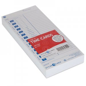 Pyramid Technologies Time Cards for 3000 Series Time Clocks, Weekly, 4 x 9, 100/Pack PTI412757 35100-10