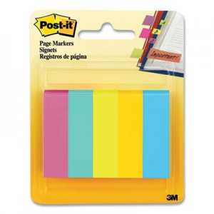 Post-it Page Flag Markers, Jaipur Collection, Assorted Colors, 100 Flags/Pad, 5 Pads/Pack MMM504835 670-5AF2