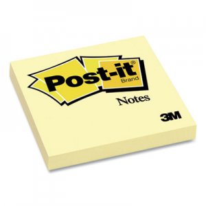 Post-it Notes Original Pads in Canary Yellow, 3 x 3, 100 Sheets/Pad MMM394221 654 YW