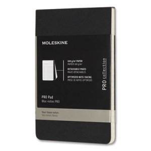 Moleskine PRO Pad, Narrow Ruled, Black Cover, 3.5 x 5.5, 96 Pages HBG24324081 620909