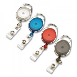 GBC BadgeMates Belt Clip Badge Reels, 36" Extension, Assorted, 4/Pack GBC755445 3747498