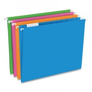 Pendaflex Glow Twisted 3-Tab File Folder, 1/3-Cut Tabs, Letter Size, Assorted, 12/Pack PFX1075842 40526