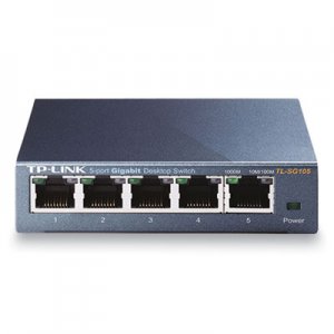 TP-LINK Desktop Gigabit Ethernet Switch, 10 Gbps Bandwidth, 1 MB Buffer, 5 Ports TPL2123914 TL-SG105